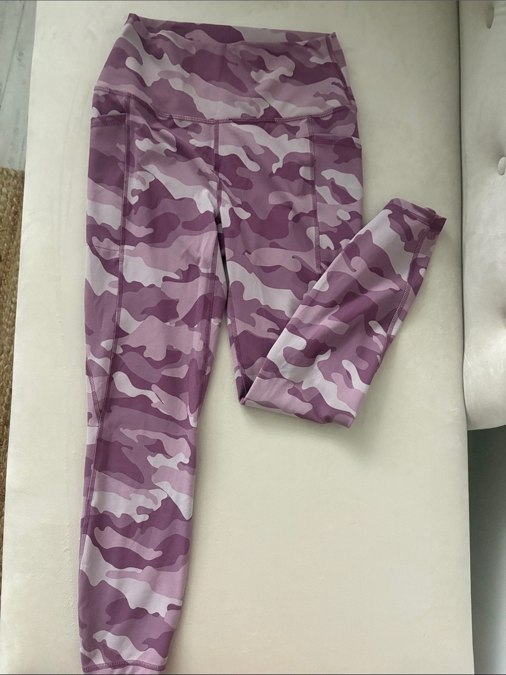 RBX Women's Lavender Camo High-Waist Leggings